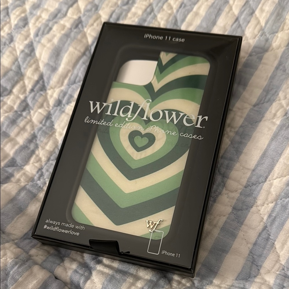Wildflower: Green Heart iPhone 11 Case